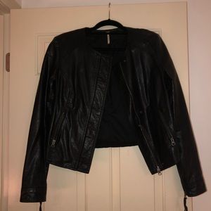 Free People leather moto jacket